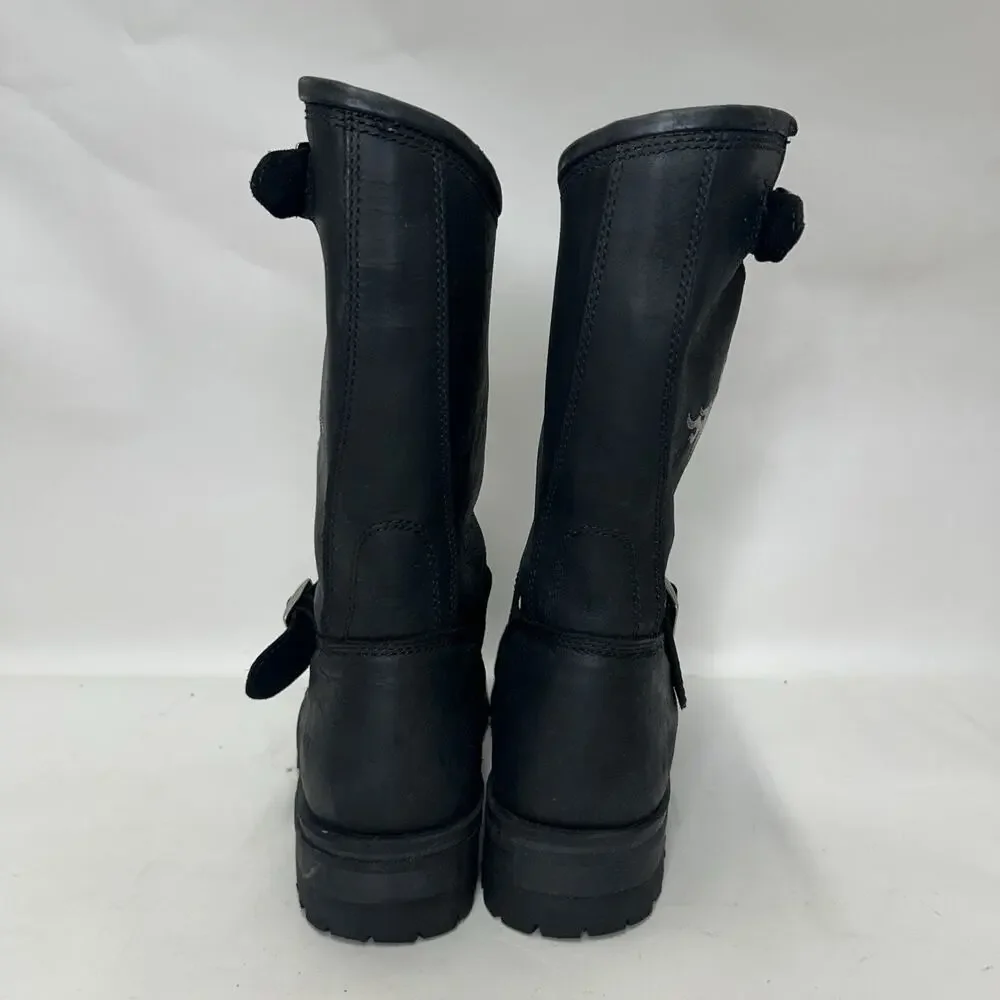 Harley Davidson Embroidered Flames Engineer Boots “Black”